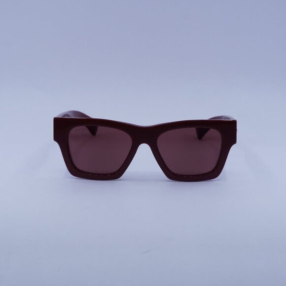 Gucci GG1835SA 003 Sunglasses Burgundy Square Frame, Red Lenses - Picture 3 of 10